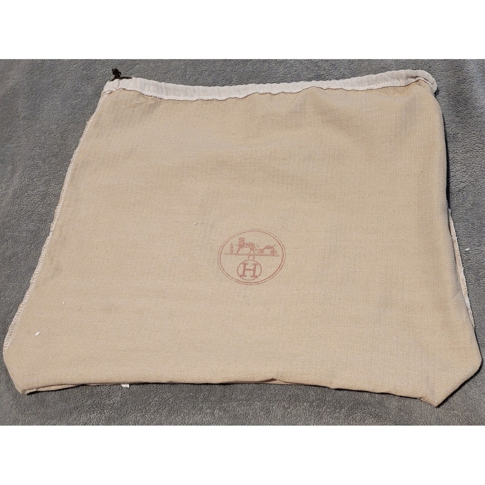 Hermes Dustbag Only With Red Logo 19.5in x 18in - Picture 3 of 10